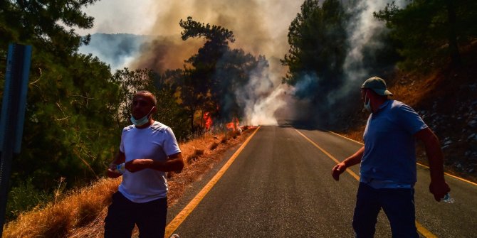 Marmaris’te alevler bir anda yükseldi