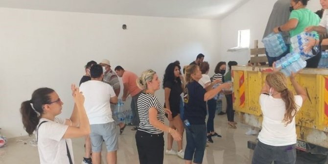 Efeler halkının bağışları yangın bölgesine ulaştı