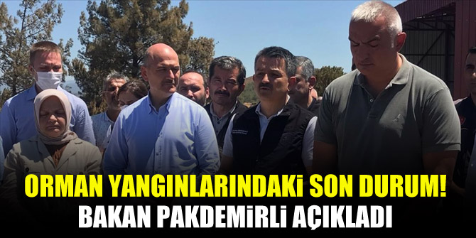 Orman yangınlarındaki son durum! Bakan Pakdemirli açıkladı