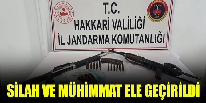 Çukurca kırsalında silah ve mühimmat ele geçirildi