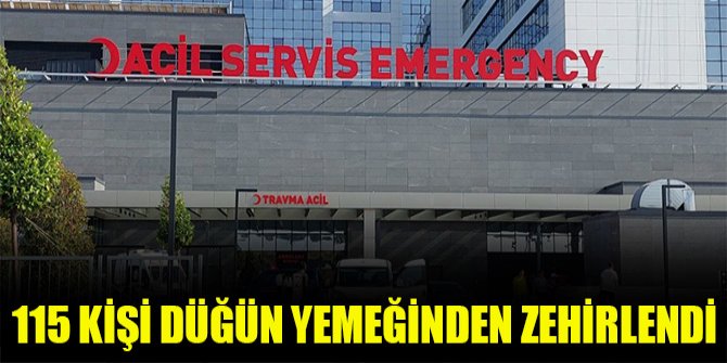 115 kişi düğün yemeğinden zehirlendi