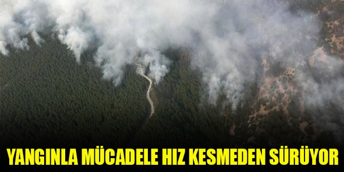 Yangınla mücadele hız kesmeden sürüyor