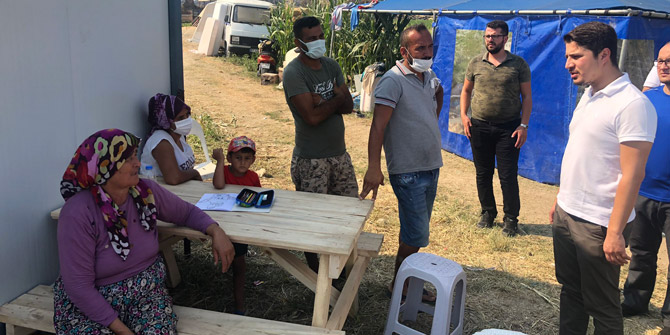Selman Özboyacı Manavgat'ta köylülerle görüştü
