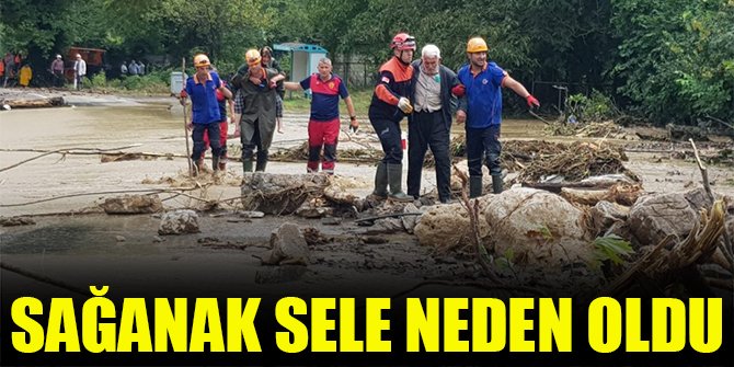 Sağanak sele neden oldu
