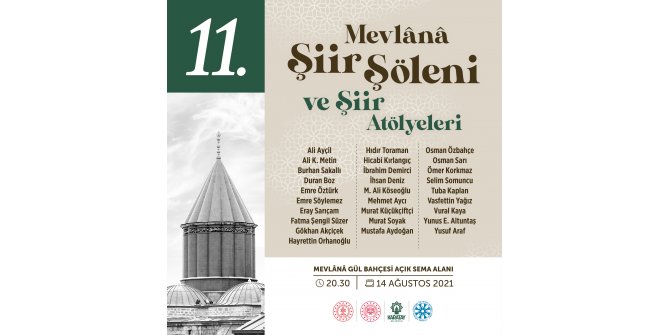 ‘Mevlâna Şiir Şöleni’ sanatseverleri bir araya getirecek