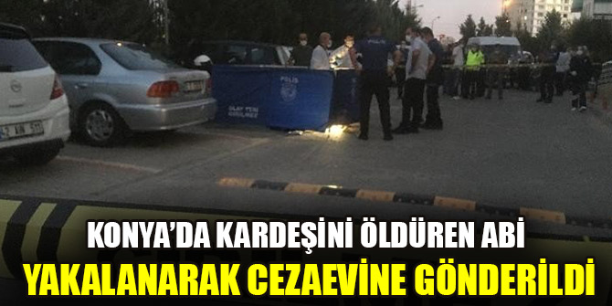 Kardeşini öldüren abi yakalanarak cezaevine gönderildi