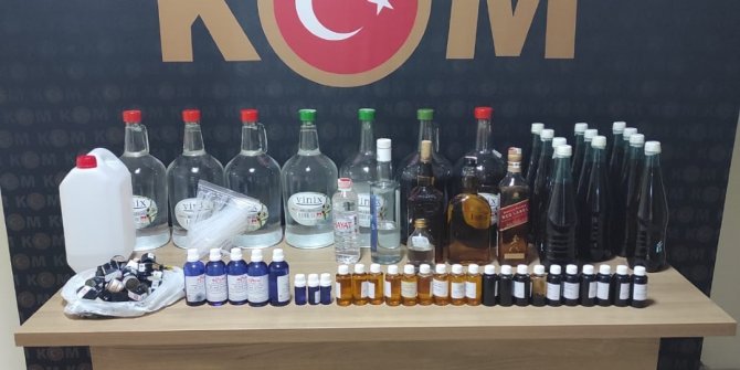 34 litre kaçak alkol ele geçirildi