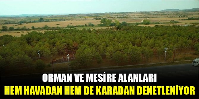 Orman ve mesire alanları hem havadan hem de karadan denetleniyor