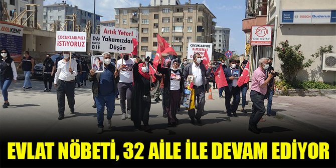 Evlat nöbeti, 32 aile ile devam ediyor