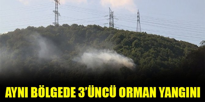 Aynı bölgede 3’üncü orman yangını