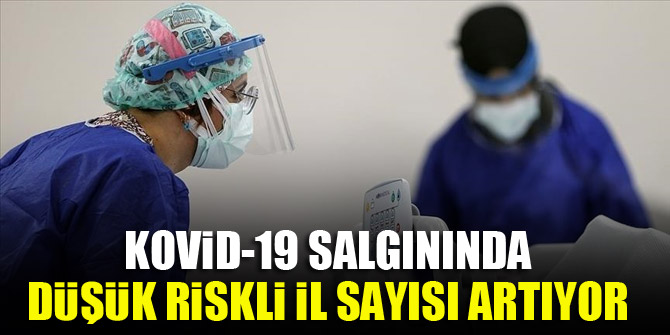 Kovid-19 salgınında düşük riskli il sayısı artıyor