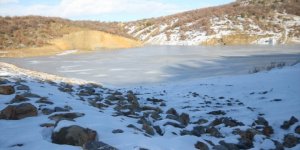 Beyşehir'de kar yağışıyla Karadiken Göleti'nin su seviyesi yükseldi