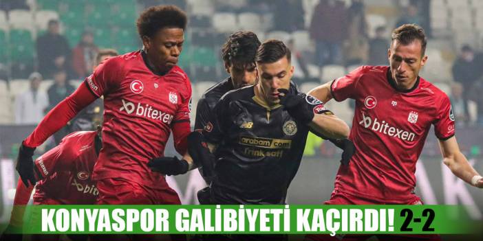 Konyaspor galibiyeti kaçırdı! 2-2