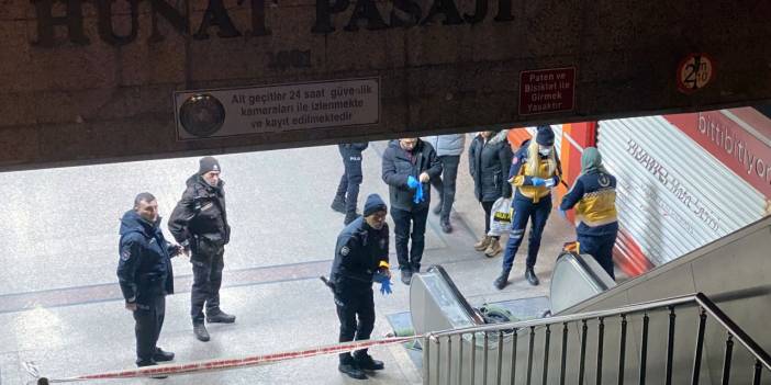 Yürüyen merdivenden düşüp öldü