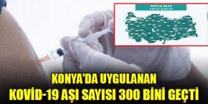 Konya'da uygulanan covid-19 aşı sayısı 300 bini geçti