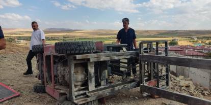 Kayseri Bünyan'da iş kazası... Devrilen forkliftin sürücüsü öldü