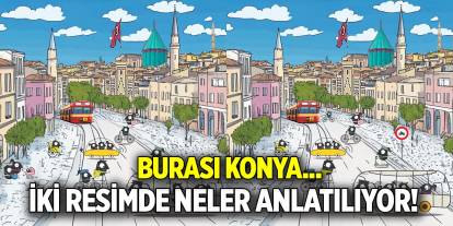 Konya resminde ne anlatılmak istendi?