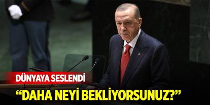 Son Dakika! Cumhurbaşkanı Erdoğan dünyaya seslendi: Daha neyi bekliyorsunuz?