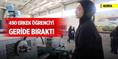 Konya'da 11. sınıf öğrencisi İrem, 490 erkek öğrenciyi geride bıraktı