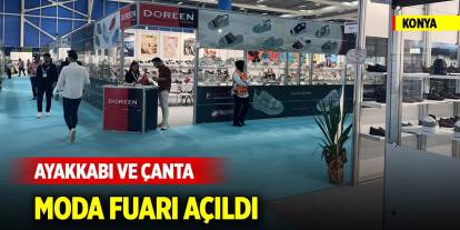 Konya'da ayakkabı ve çanta moda fuarı açıldı