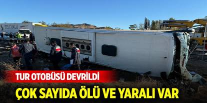 Aksaray'da tur otobüsü devrildi: 6 kişi öldü, 29 kişi yaralandı