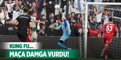 Konyaspor maçında Kung Fu yaptı!