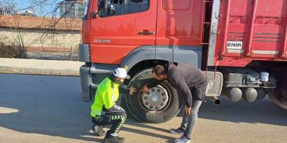 Konya Ereğli’de kış lastiği denetimi