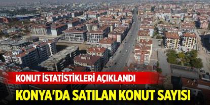 Konut istatistikleri açıklandı... Konya'da satılan konut sayısı