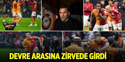 Galatasaray, ligin devre arasına zirvede girdi