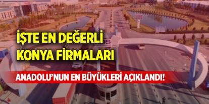 Anadolu’nun en büyük 500 firmasından 25'i Konya'da! İşte en değerli Konya firmaları