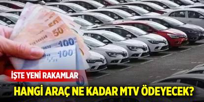 Yeni yıl ile birlikte hangi araç ne kadar MTV ödeyecek? İşte yeni rakamlar