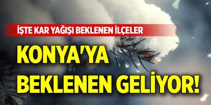 Konya'ya beklenen geliyor! İşte kar yağışı beklenen ilçeler