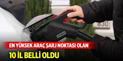 En yüksek araç şarj noktası olan 10 il belli oldu