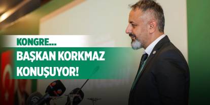 Konyaspor'da Başkan Korkmaz kongrede konuşuyor!