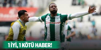 Konyaspor'dan bir iyi bir kötü haber!
