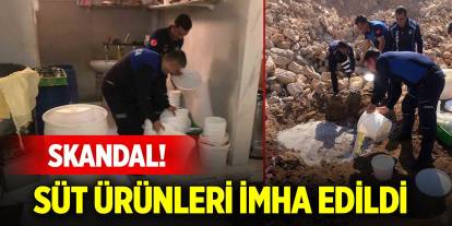 Sağlıksız şartlarda üretilen 220 kilo süt ve süt ürünleri imha edildi
