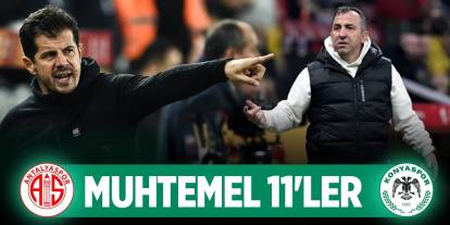 Antalyaspor-Konyaspor, Muhtemel 11'ler!
