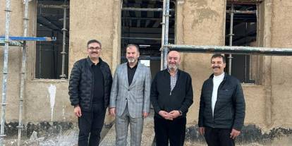 Müftü Öge, Meram’daki cami inşaatını inceledi