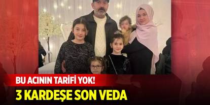 Yangında ölen 3 kardeş, son yolculuklarına uğurlandı
