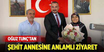 İletişim Başkanlığı Konya Bölge Müdürü Oğuz Tunç'tan şehit annesine anlamlı ziyaret