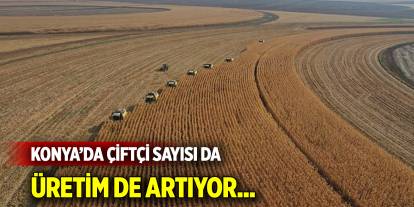 Konya’da Çiftçi Sayısı da Üretim de Artıyor