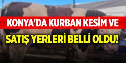 Konya'da kurban kesim ve satış yerleri belli oldu!