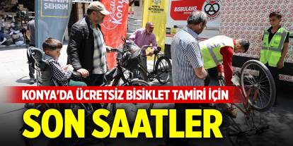 Konya'da ücretsiz bisiklet tamiri için son saatler