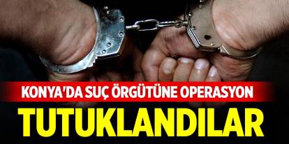Konya'da suç örgütüne operasyon... 9 zanlı tutuklandı