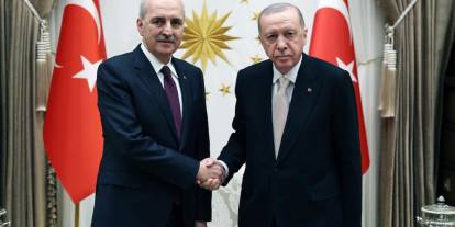 Cumhurbaşkanı Erdoğan, yeniden TBMM Başkanı seçilen Kurtulmuş'u kabul etti