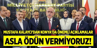 Mustafa Kalaycı'dan Konya'da önemli açıklamalar...Asla ödün vermiyoruz!