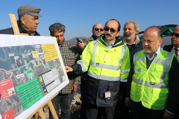 AK Partili Yavuz, Sarıçay Barajı şantiyesinde incelemede bulundu