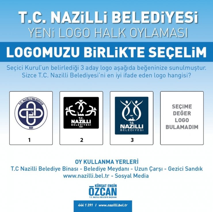 Nazilli Belediyesi logo yarışması için halk oylaması başlıyor