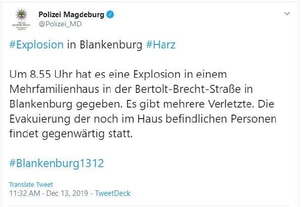 Almanya’da apartmanda patlama: 25 yaralı