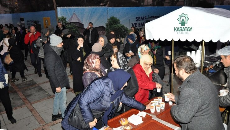 Karatay Belediyesi’nden Şeb-i Arus’a özel çorba ve sahlep ikramı